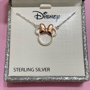 NWT Disney Minnie Mouse Necklace sterling silver